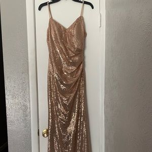 Ever Pretty, rose gold sequins, size 4